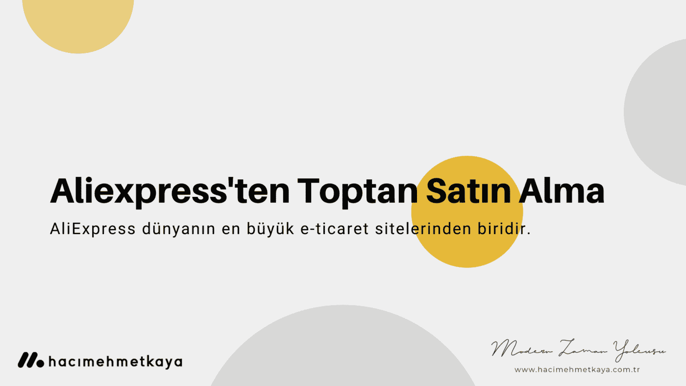 Aliexpress'ten Toptan Satın Alma
