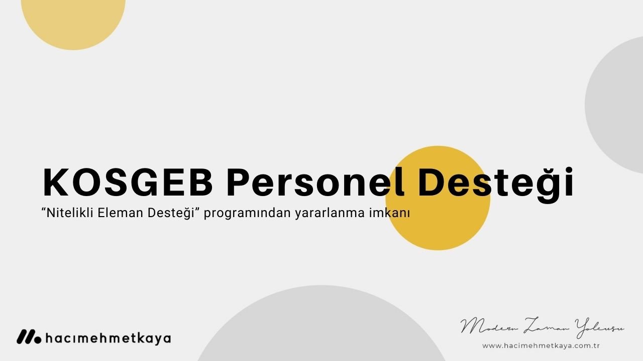 KOSGEB Personel Desteği