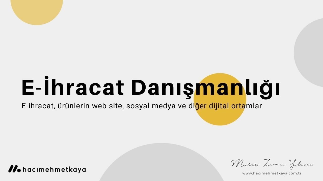 E-İhracat Danışmanlığı